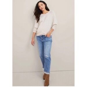 Hatch Strong Like A Mama maternity jeans straight leg 25 denim casual minimalist